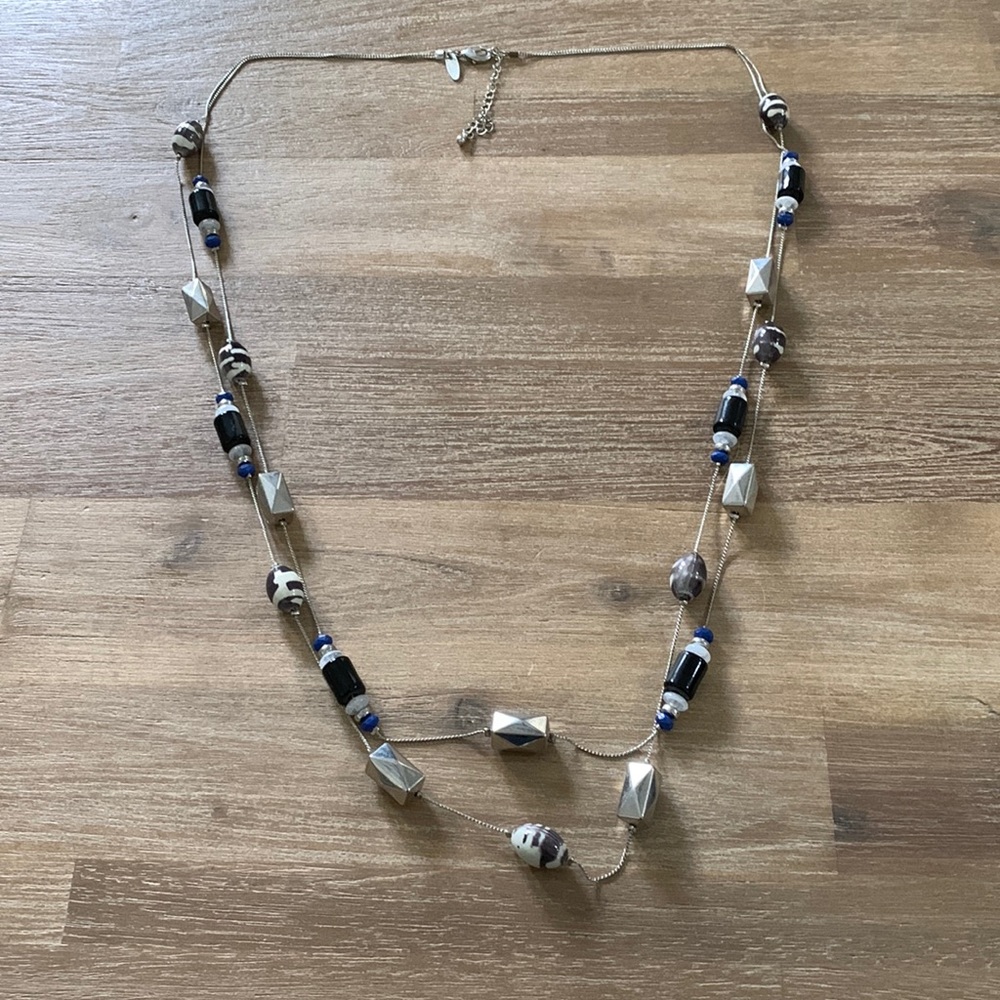 NY layered station necklace